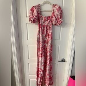 Selkie Pink and White Floral Jumpsuit